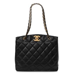Pre loved authentic Vintage chanel caviar leather tote